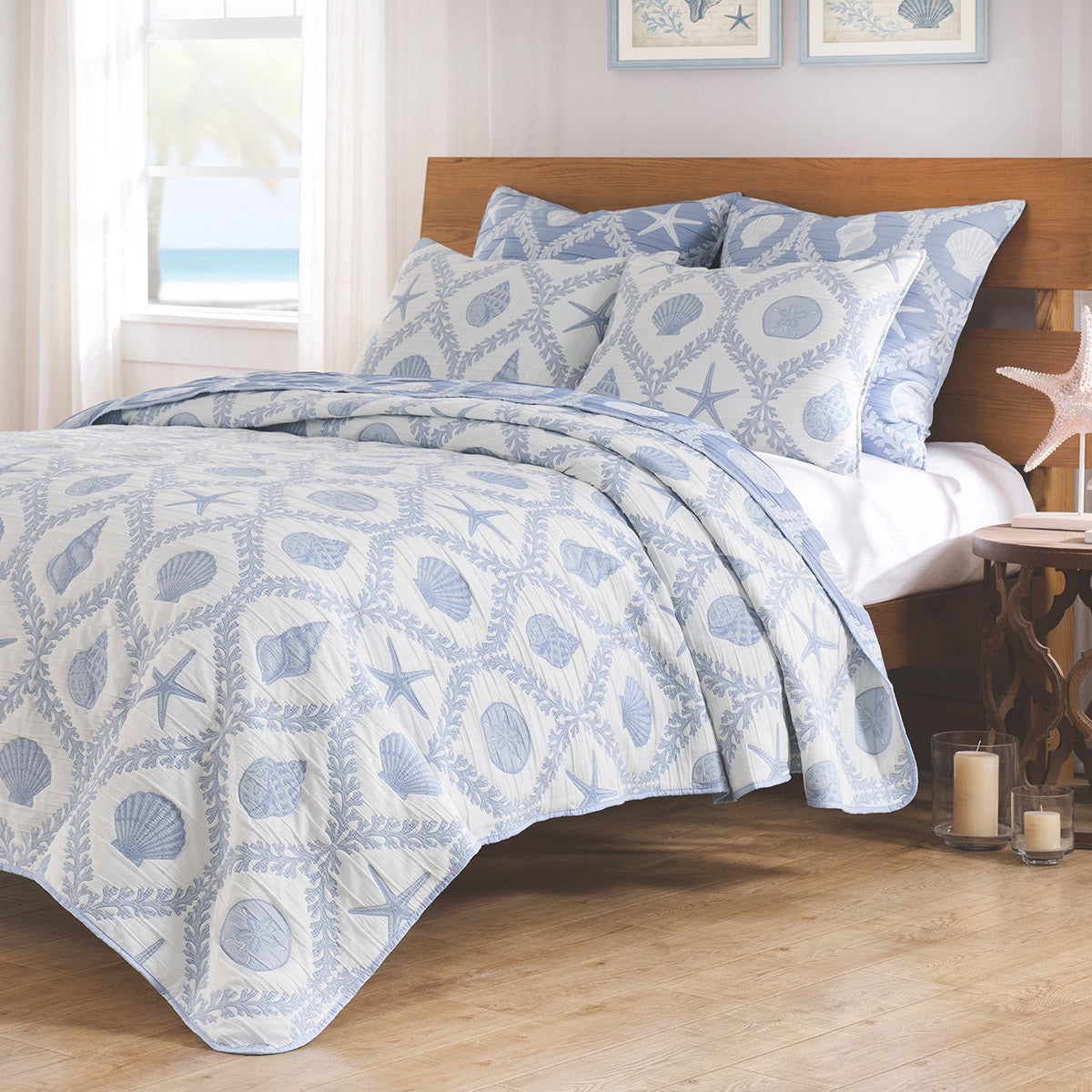 Shoreline Shell Quilt Bed Set - Twin