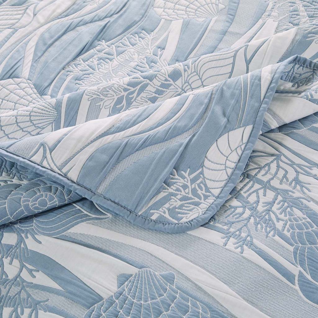 Ocean Drift Blue Quilt Bed Set - King