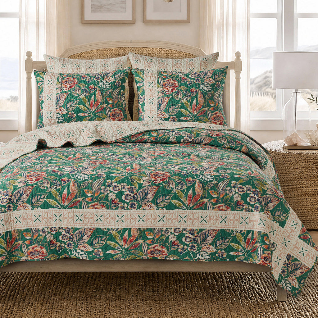 Vintage Palm Grove Quilt  Quilt - King/Cal King
