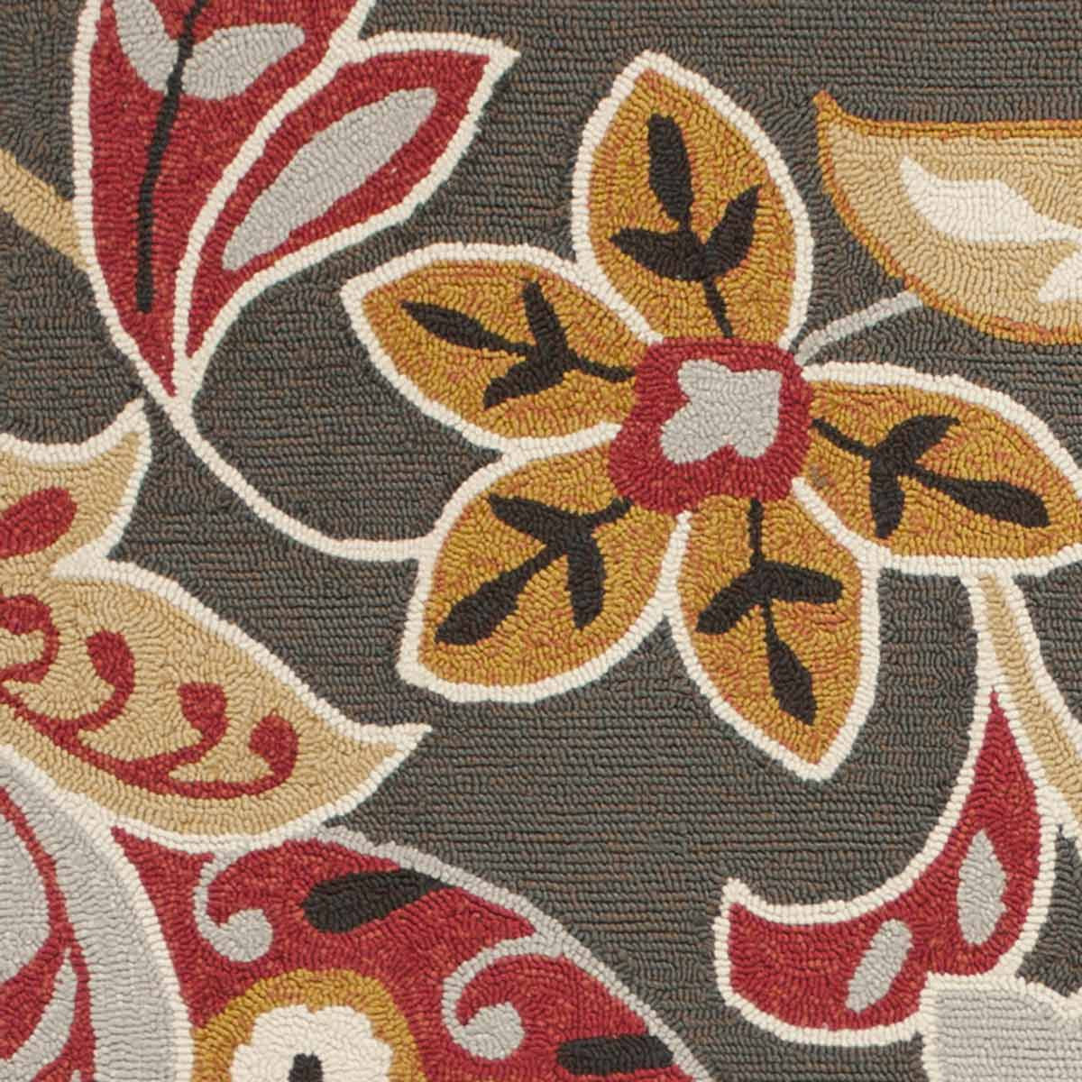 Harbor Taupe Flora Indoor/Outdoor Rug - 8 Ft Round