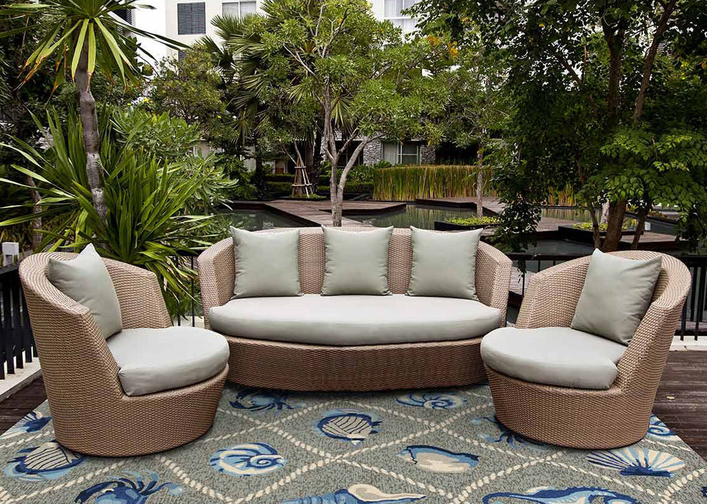 Harbor Gray Seaside Indoor/Outdoor Rug - 3 x 5 - OUT OF STOCK UNTIL 09/18/2026