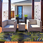 Dreamland Blue Indoor/Outdoor Rug - 2 x 3