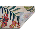 Floral Hibiscus Ecru Indoor/Outdoor Rug - 2 x 3 - OUT OF STOCK UNTIL 07/24/2026