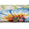 Floral Hibiscus Ecru Indoor/Outdoor Rug - 2 x 3 - OUT OF STOCK UNTIL 07/24/2026