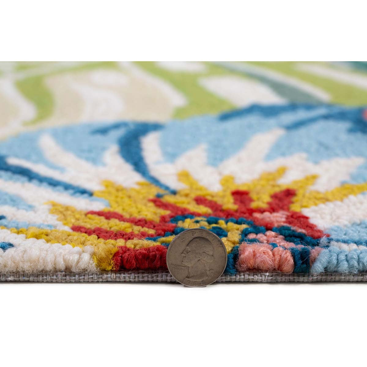 Floral Hibiscus Ecru Indoor/Outdoor Rug Collection