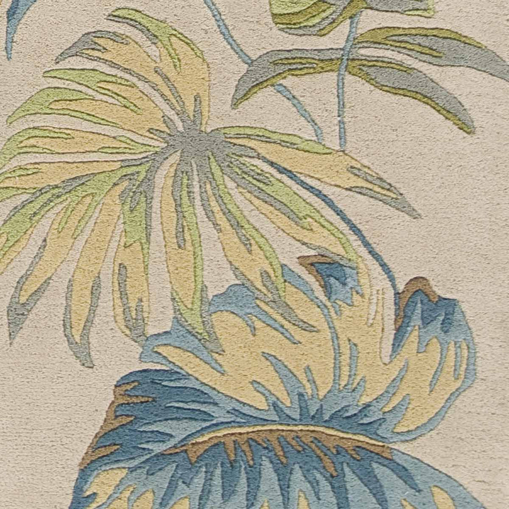 Havana Ivory and Blue Oasis Rug - 8 Ft Round - OUT OF STOCK UNTIL 09/30/2026