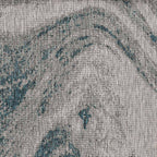 Negril Gray & Teal Indoor/Outdoor Rug - 5 x 8