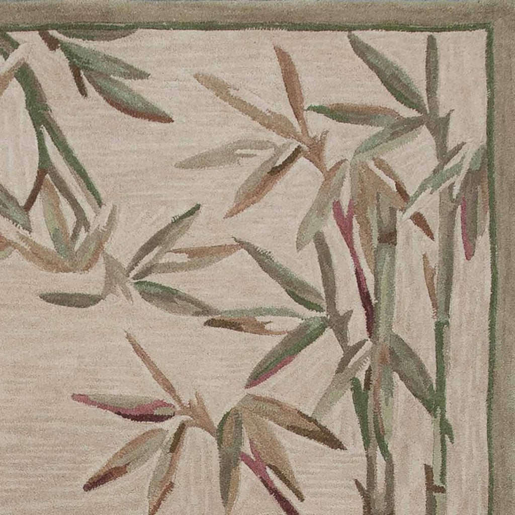 Sparta Ivory Bamboo Double Border Rug - 4 x 6