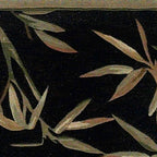Sparta Black Bamboo Double Border Rug - 5 x 8
