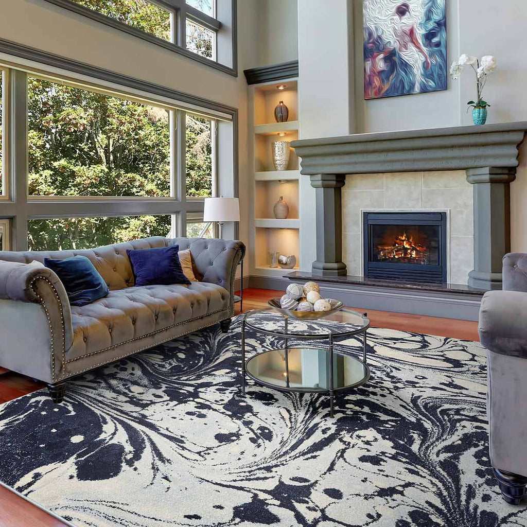 Riptide Blue Rug - 5 x 8