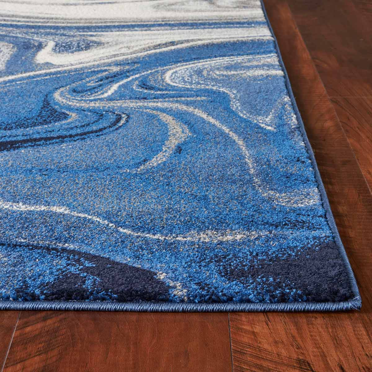 Blue Ripples Rug - 3 x 5