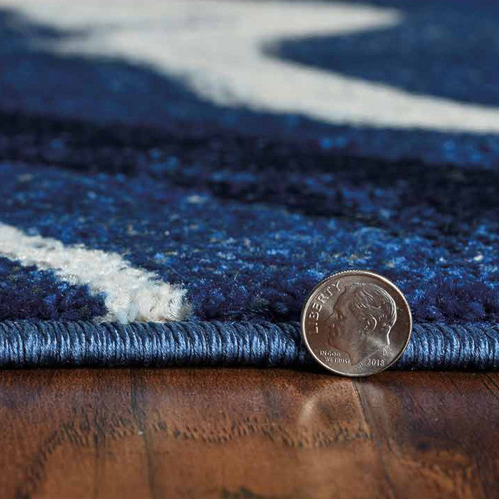 Blue Ripples Rug - 3 x 5