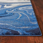 Blue Ripples Rug - 8 x 10