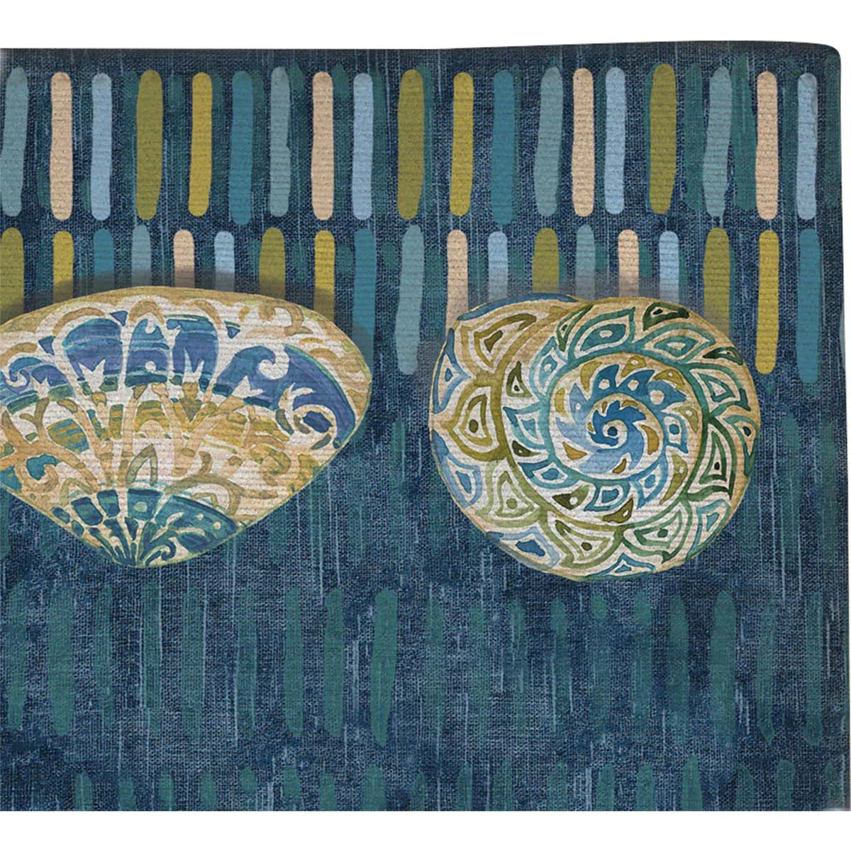 Shell Garage Rug Stylized Shells Outdoor Rug - 5 x 7 | Bella Coastal Decor