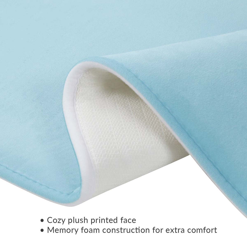 Blue Flamingo Bath Rug