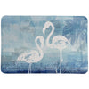 Blue Flamingo Bath Rug