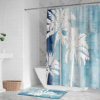 Blue Palms Shower Curtain