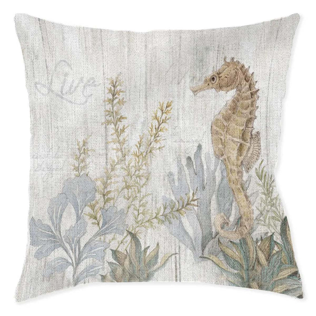 Serene Seahorse Pillow