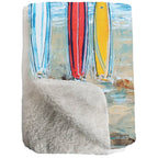 Colorful Surfboards Throw