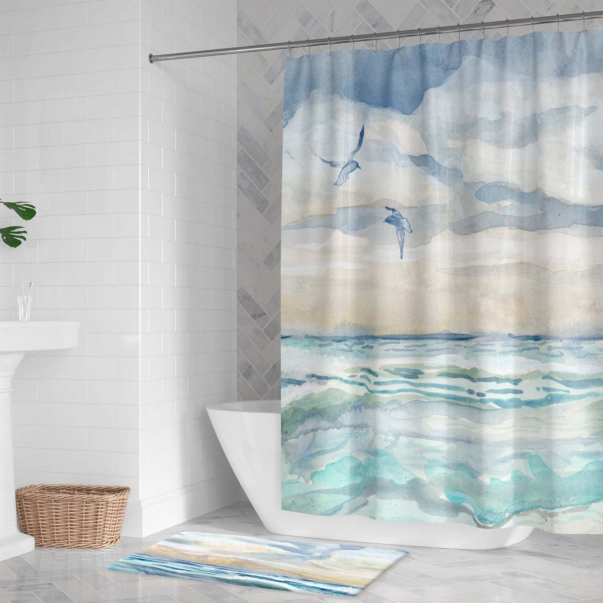 Calm Currents Shower Curtain