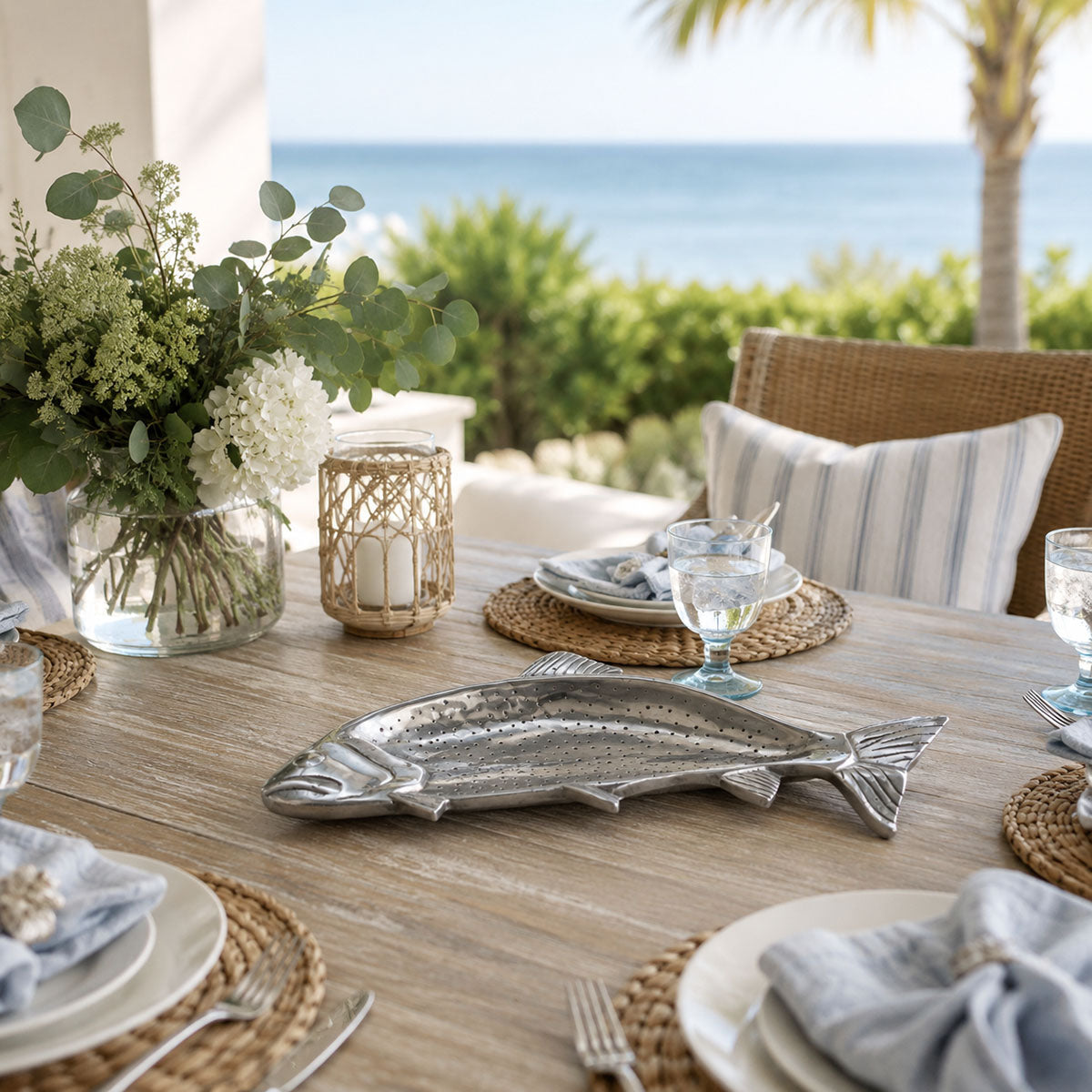 Pewter Fish Serving Tray