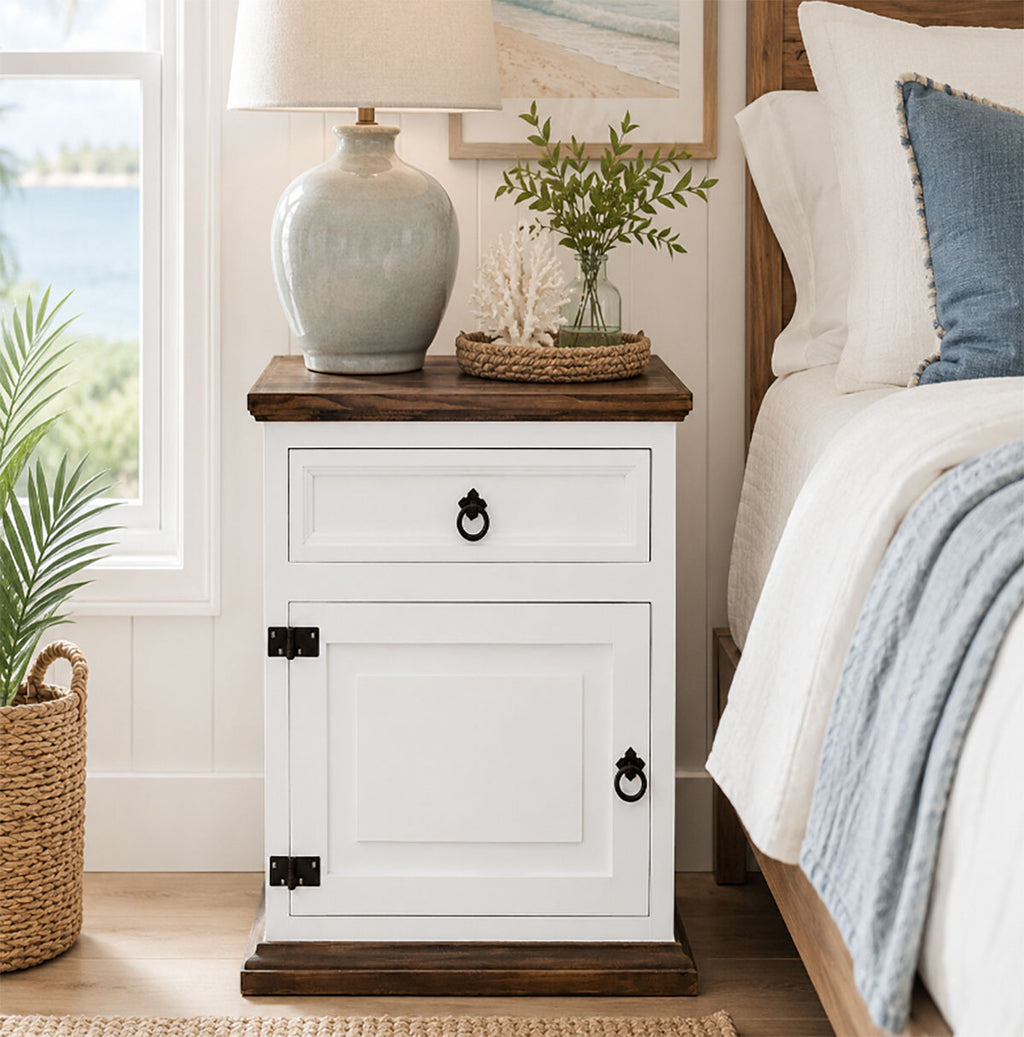 Classic White Nightstand - Left