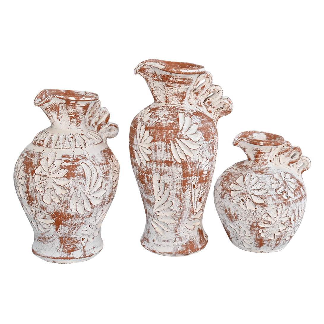 Sandstorm Flowers Clay Pots - Set of 3