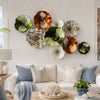 Earthy Hand-Thrown Glass Plate Wall Art - Set of 9