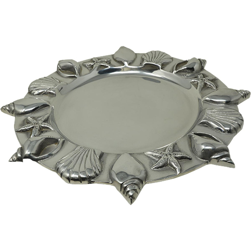 Pewter Seashell Serving Plate