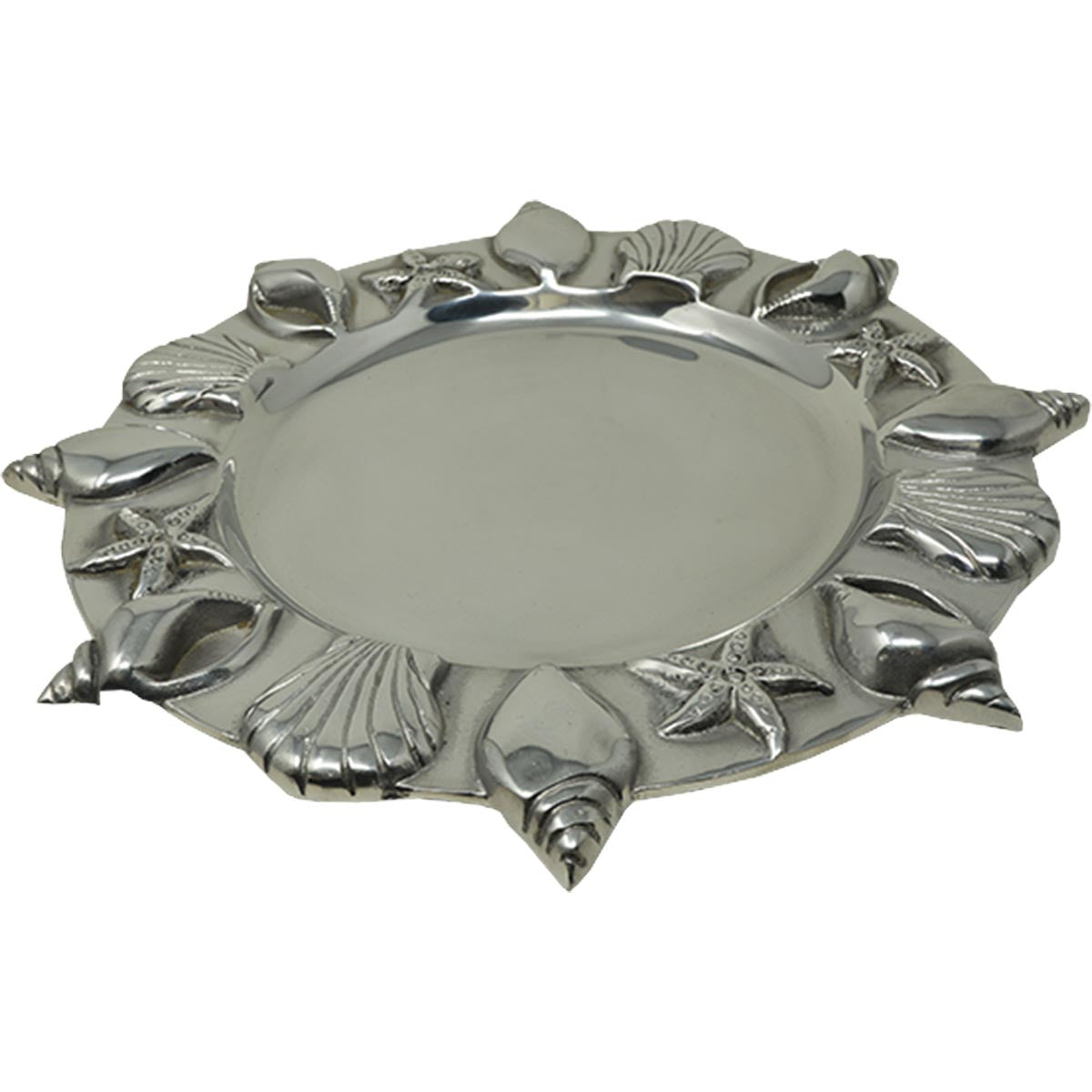 Pewter Seashell Serving Plate
