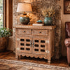 Weathered Dunes Carved Cabinet