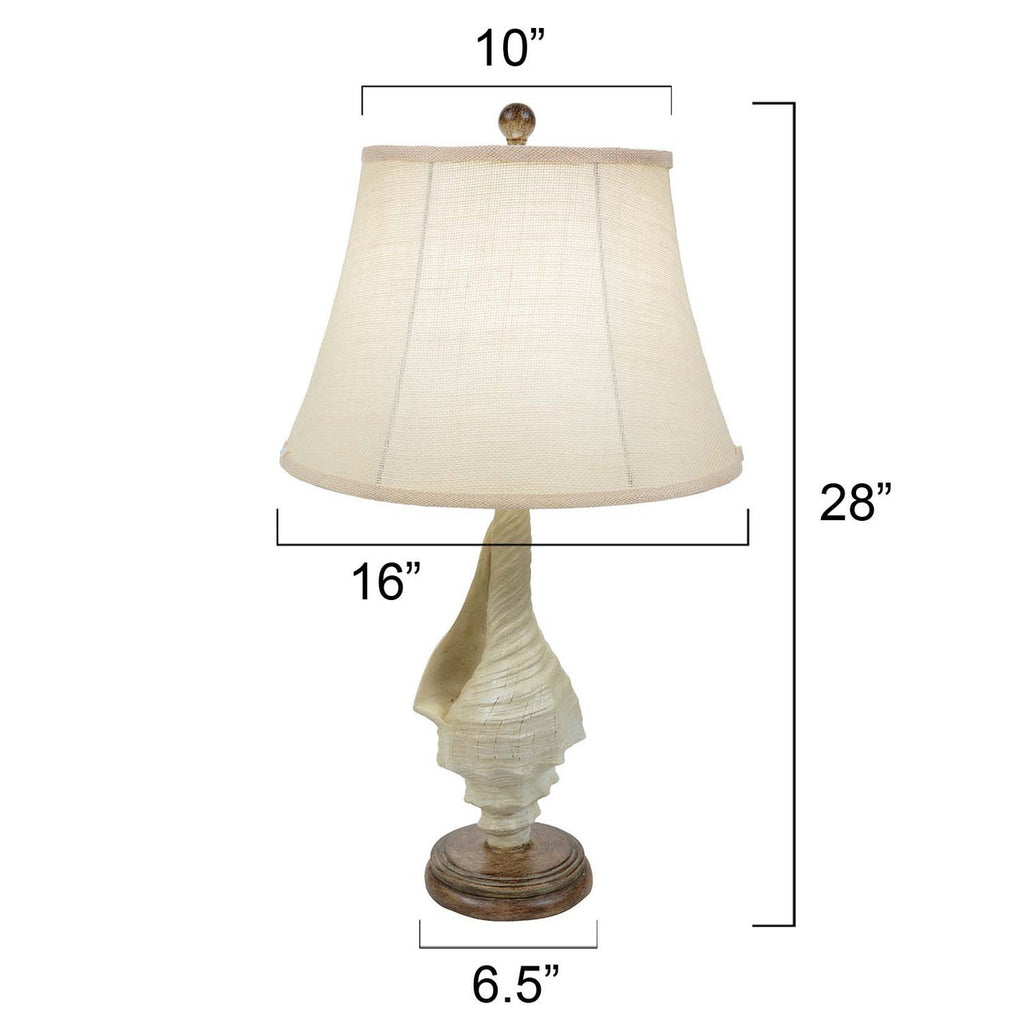 White Conch Shell Table Lamp