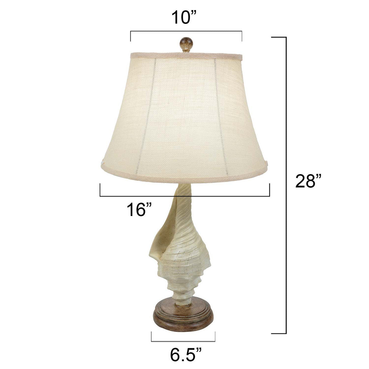 White Conch Shell Table Lamp