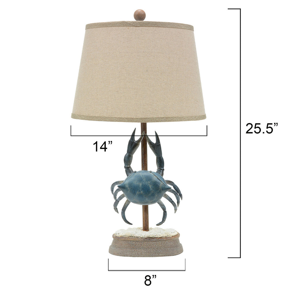 Blue Crab Table Lamp - OUT OF STOCK
