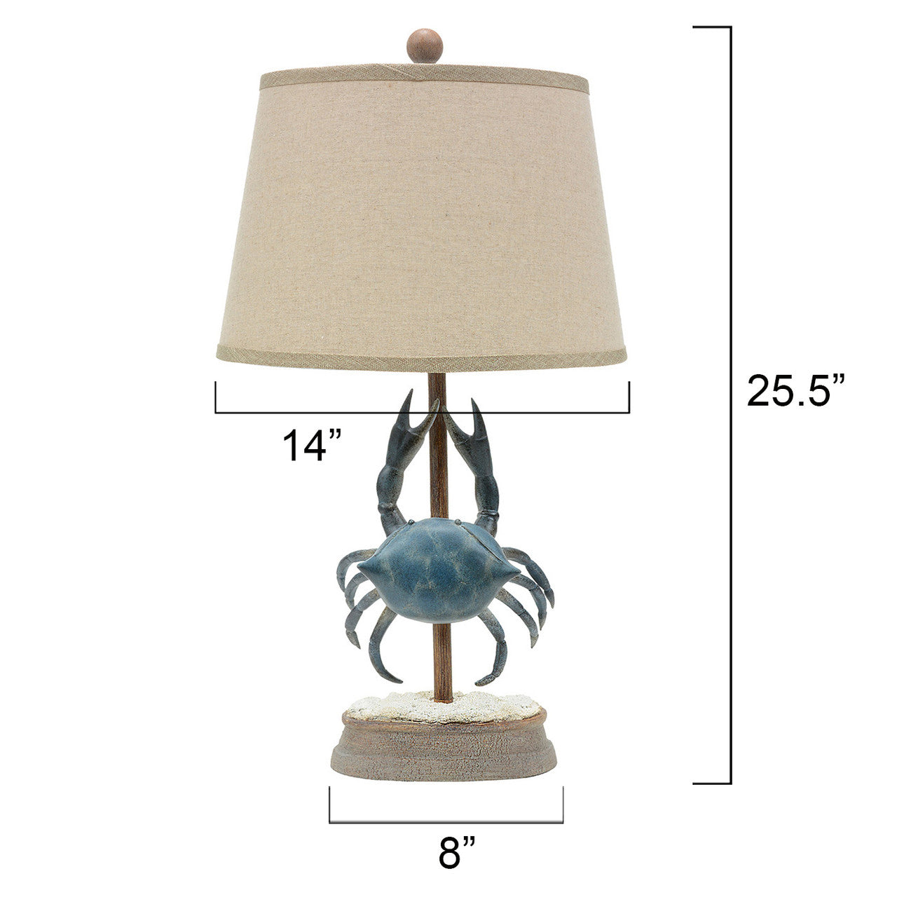 Blue Crab Table Lamp - OUT OF STOCK
