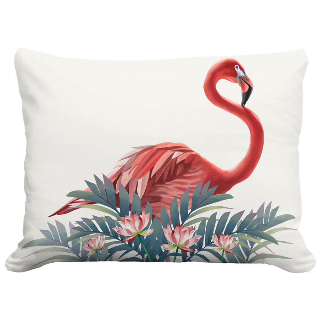 Floral Flamingo Indoor/Outdoor Pillow