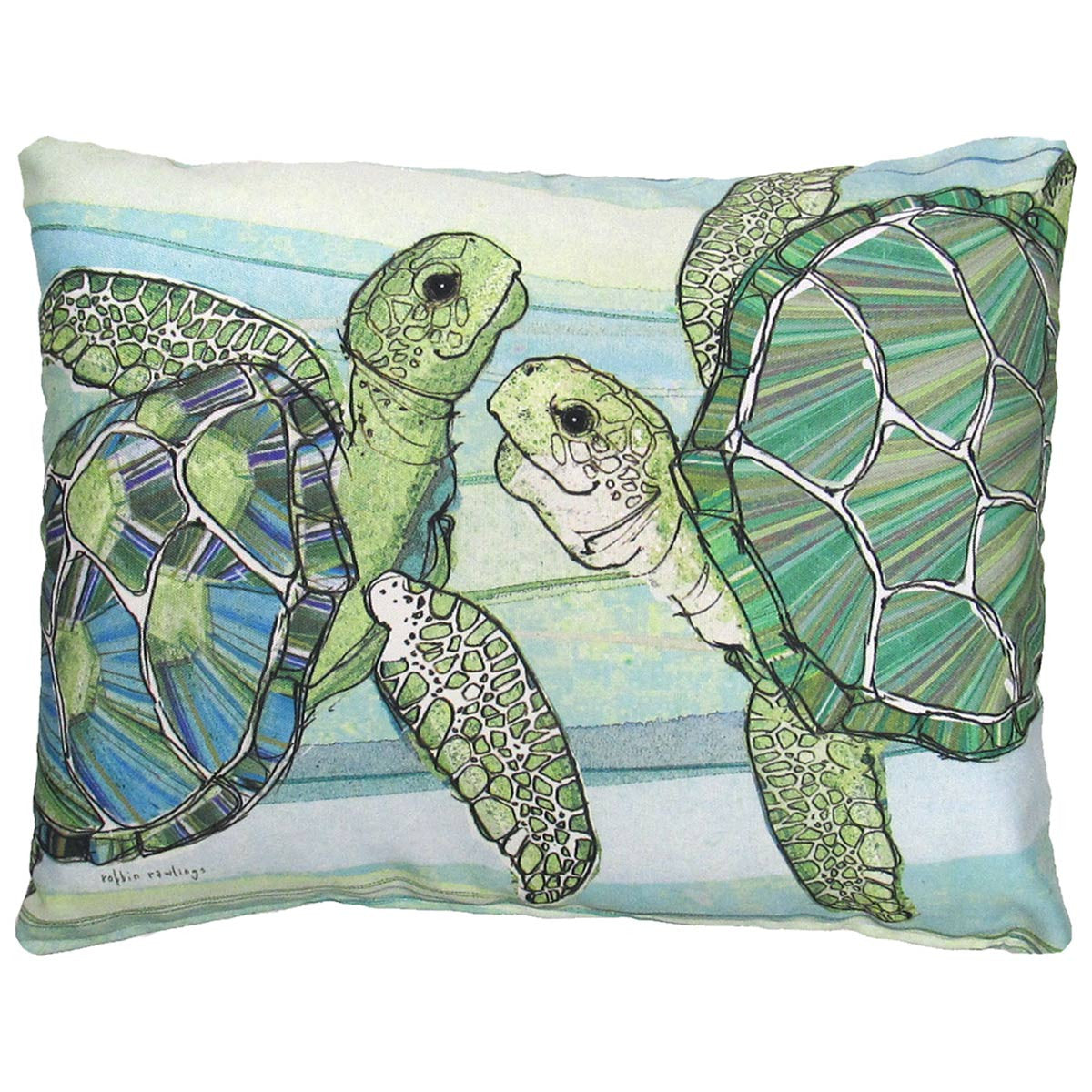 Tortoise Couple Indoor/Outdoor Pillow
