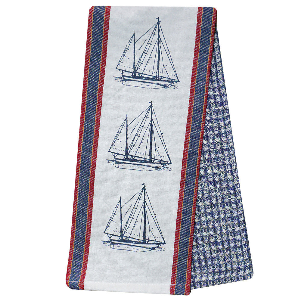 Floating Sailboats Kitchen Towel - Set of 4