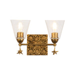 Sea Star & Tidepools Gold Vanity - 2 Light