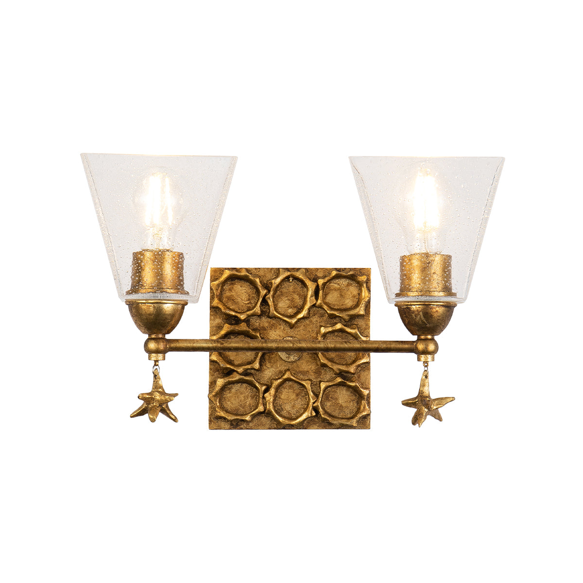 Sea Star & Tidepools Gold Vanity - 2 Light