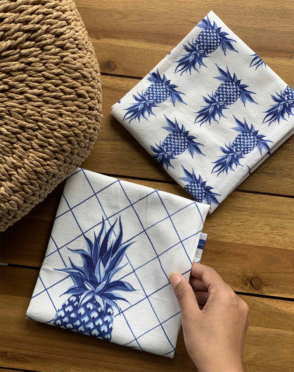 Pineapple Galore Kitchen Towels - Set of 4