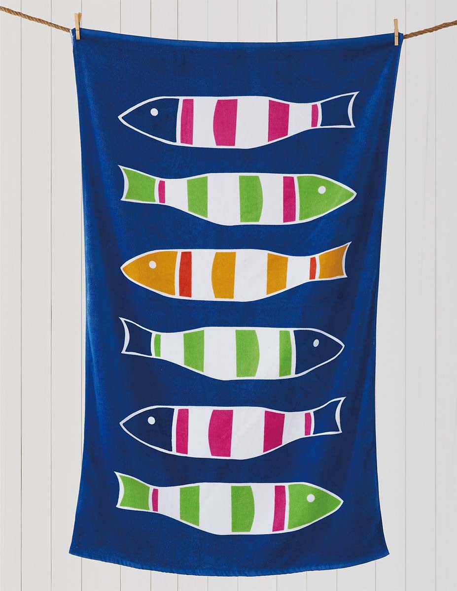 Striped Fish Beach Towel