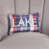 Coastal Lake Plaid Pillow