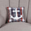 Coastal Anchor Plaid Pillow