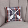 Coastal Oars Plaid Pillow