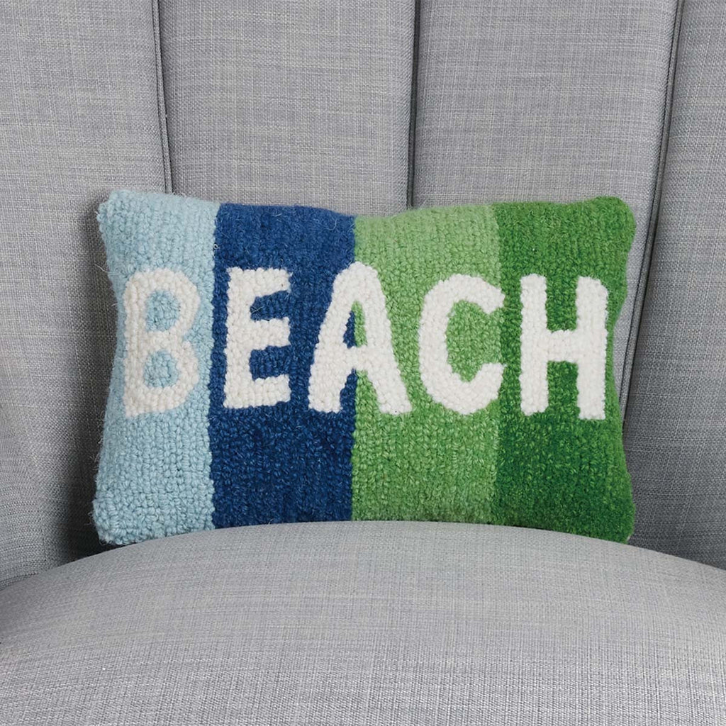 Beachside Retreat Hooked Pillow