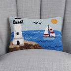 Seaside Lighthouse Hooked Pillow - OUT OF STOCK UNTIL 07/16/2026