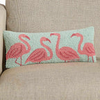 Flamingo Paradise Hooked Pillow
