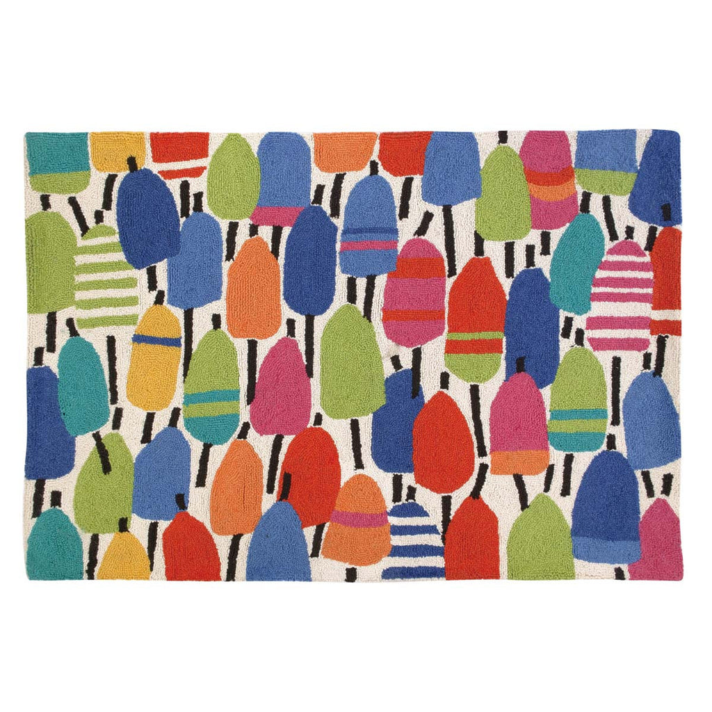Buoy Marine Hooked Wool Rug - 3 x 4