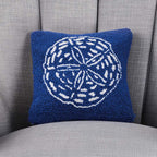 Sandy Sand Dollar Hooked Pillow